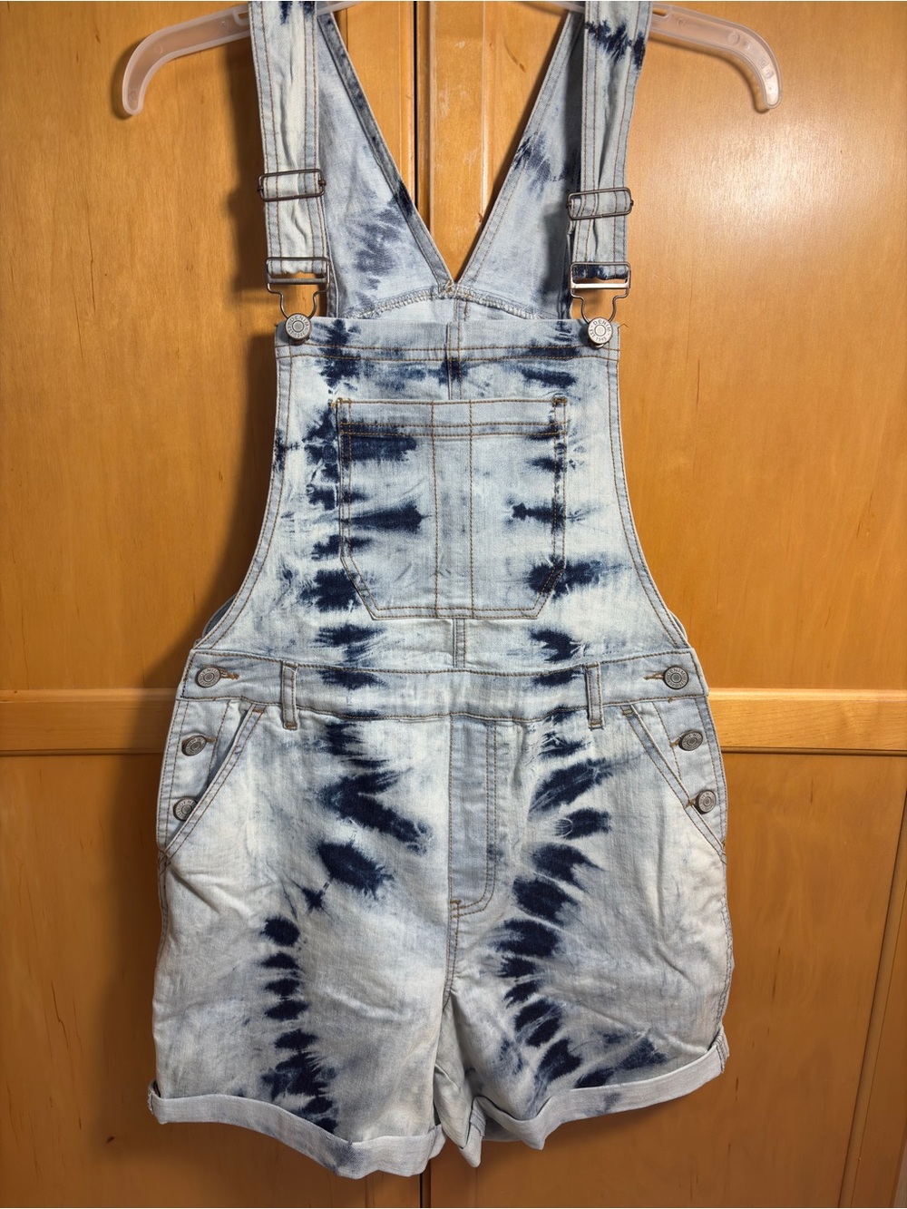 NWT Cato Tie Dye Denim Overalls with pockets summer festival or casual outings